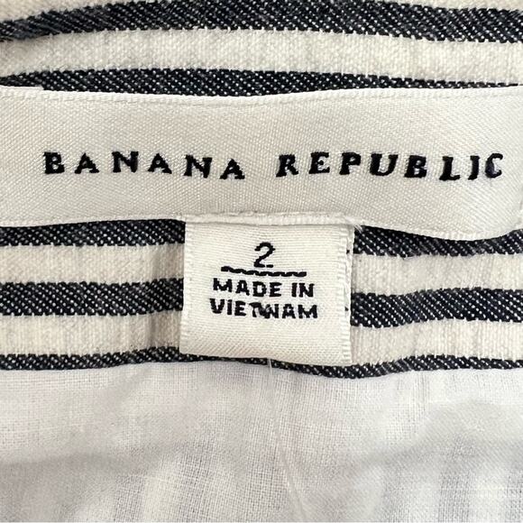 NWT Banana Republic blue and white striped a line skirt size 2 B122 - Picture 2 of 4